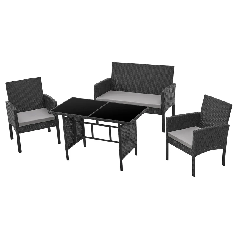 BROOKLYN XL Polyrattan Essgruppe Lounge Garnitur Gartenmöbel Set