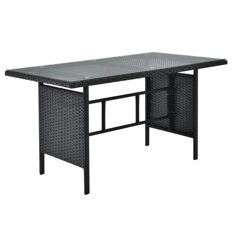 MONROE Garten-Lounge Set Outdoor Rattanlounge Essgruppe Polyrattan Lounge-Möbel Sitzgruppe Schwarz/Grau/Braun