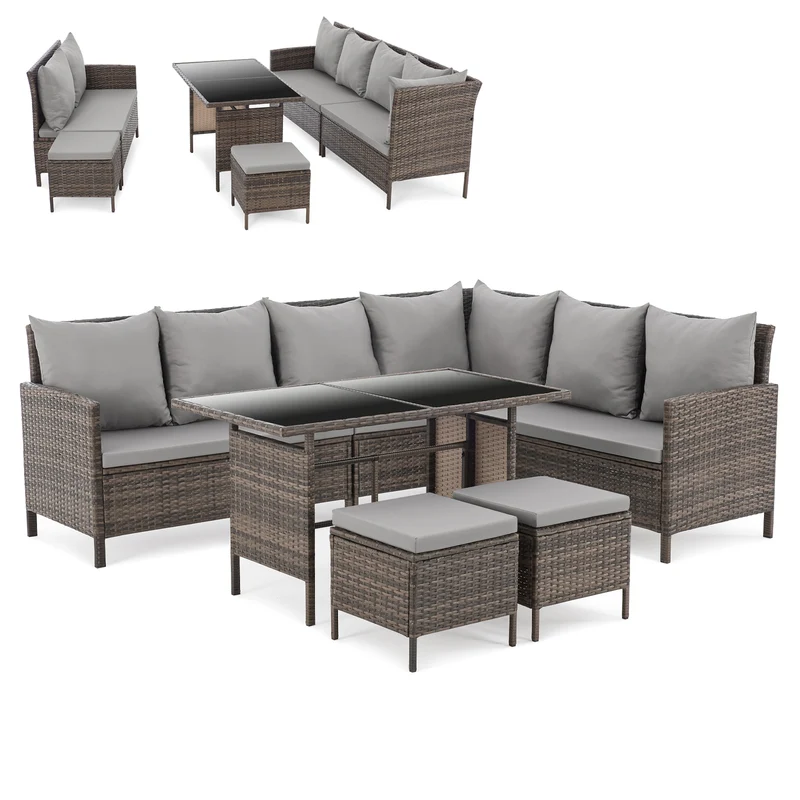 MADISON Rattan-Lounge Ecksofa Rattan-Lounge Gartenmöbel