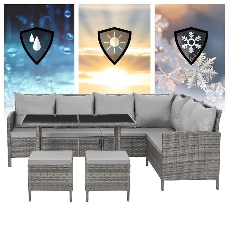 MADISON Rattan-Lounge Ecksofa Rattan-Lounge Gartenmöbel