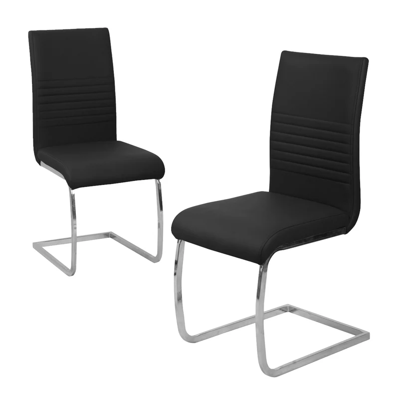 LUCY 2er Set Esszimmerstühle Polsterstuhl Schwingstuhl Stuhl Kunstleder